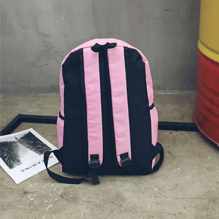 Unisex Style Canvas School Backpack BG429 - Red - Image 6