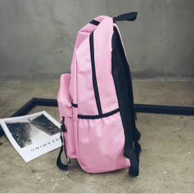 Unisex Style Canvas School Backpack BG429 - Red - Image 5