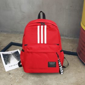 Unisex Style Canvas School Backpack BG429 - Red - Image 1