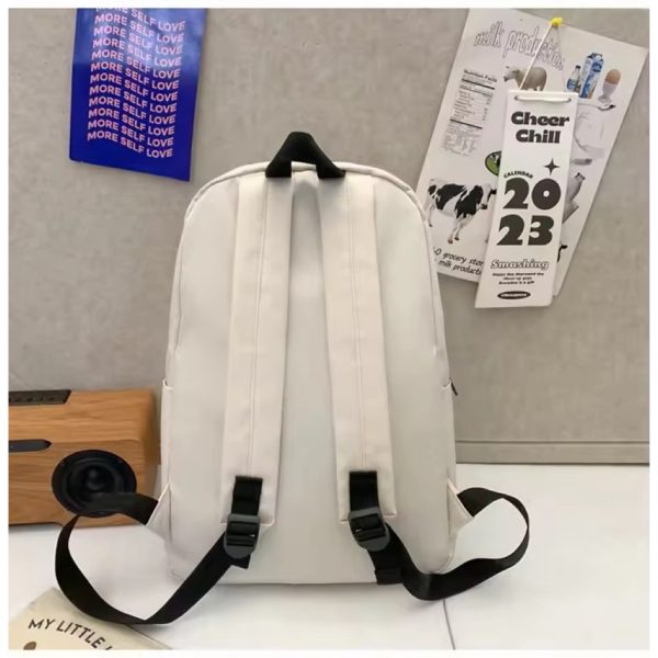 Korean Girl Fashion Multifunction School Backpack - White