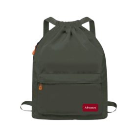 Drawstring string bag / multifunctional / multipurpose backpack - Green