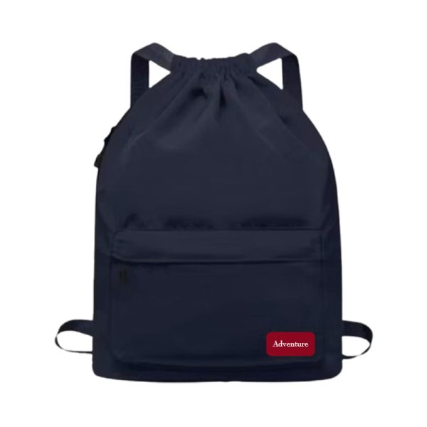 Drawstring string bag / multifunctional / multipurpose backpack - Navy