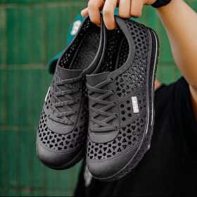 Rubber Slip-On Shoes With Heel Cover With Ventilation Holes Foot Support - Black - Image 2