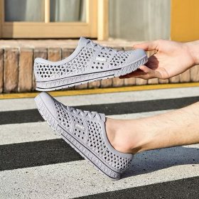 Rubber Slip-On Shoes With Heel Cover With Ventilation Holes Foot Support - Grey
