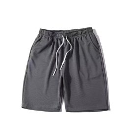 Men Casual Shorts Drawstring Gym Home Comfortable Short Pants - Dark Grey