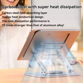 360° Rotating Laptop Stand Foldable Laptop Stand Height Adjustable Tablet Stand 8-17 Inch - Black - Image 9