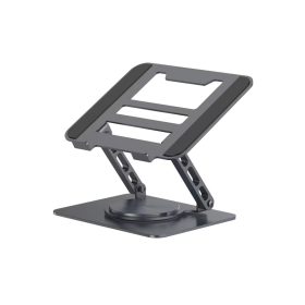 360° Rotating Laptop Stand Foldable Laptop Stand Height Adjustable Tablet Stand 8-17 Inch - Black - Image 1