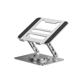 360° Rotating Laptop Stand Foldable Laptop Stand Height Adjustable Tablet Stand 8-17 Inch - Silver - Image 1