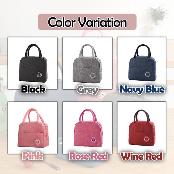 Cartoon Lunch Bag Portable Cooler Bag / Food Container Bag / Storage Bag for Kids & Students - Grey