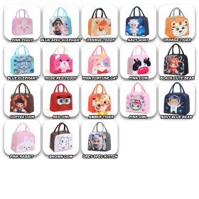 Cartoon Lunch Bag Portable Cooler Bag / Food Container Bag / Storage Bag for Kids & Students - Grey - Image 4