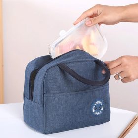 Cartoon Lunch Bag Portable Cooler Bag / Food Container Bag / Storage Bag for Kids & Students - Grey - Image 2