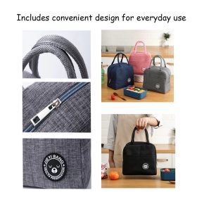 Cartoon Lunch Bag Portable Cooler Bag / Food Container Bag / Storage Bag for Kids & Students - Grey - Image 7