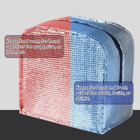 Cartoon Lunch Bag Portable Cooler Bag / Food Container Bag / Storage Bag for Kids & Students - Grey - Image 9