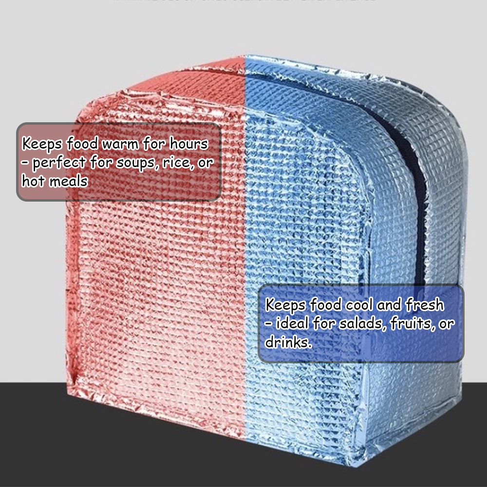 Cartoon Lunch Bag Portable Cooler Bag / Food Container Bag / Storage Bag for Kids & Students - Grey - Image 9
