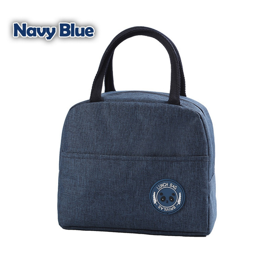 Lunch Bag Portable Cooler Bag / Food Container Bag / Storage Bag for Kids & Students - Navy Blue - Image 1