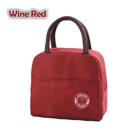 Lunch Bag Portable Cooler Bag / Food Container Bag / Storage Bag for Kids & Students - Red Wine - Image 1
