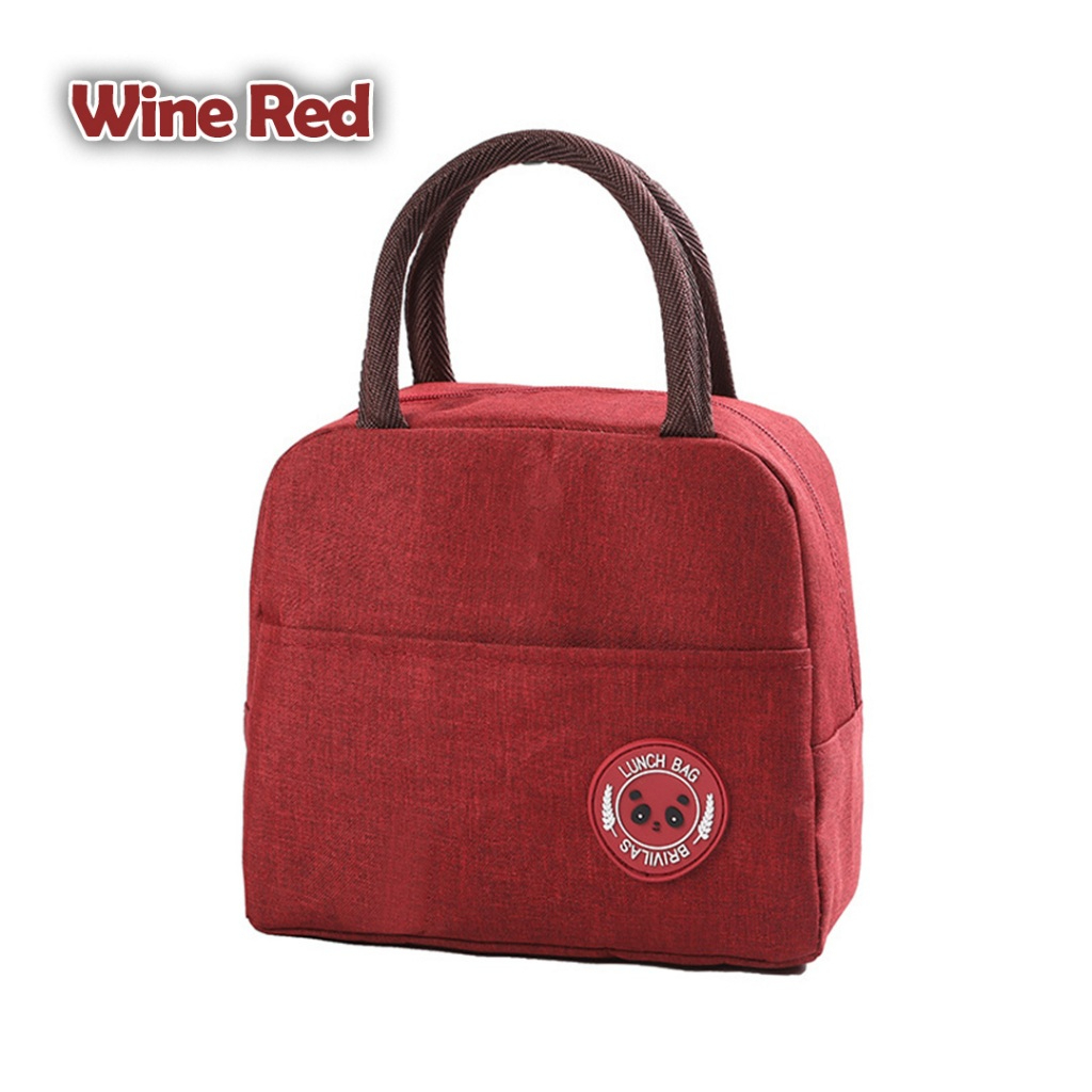 Lunch Bag Portable Cooler Bag / Food Container Bag / Storage Bag for Kids & Students - Red Wine - Image 1