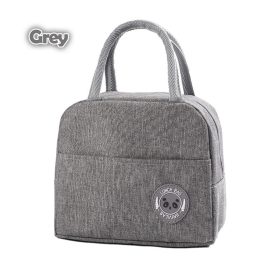 Cartoon Lunch Bag Portable Cooler Bag / Food Container Bag / Storage Bag for Kids & Students - Grey