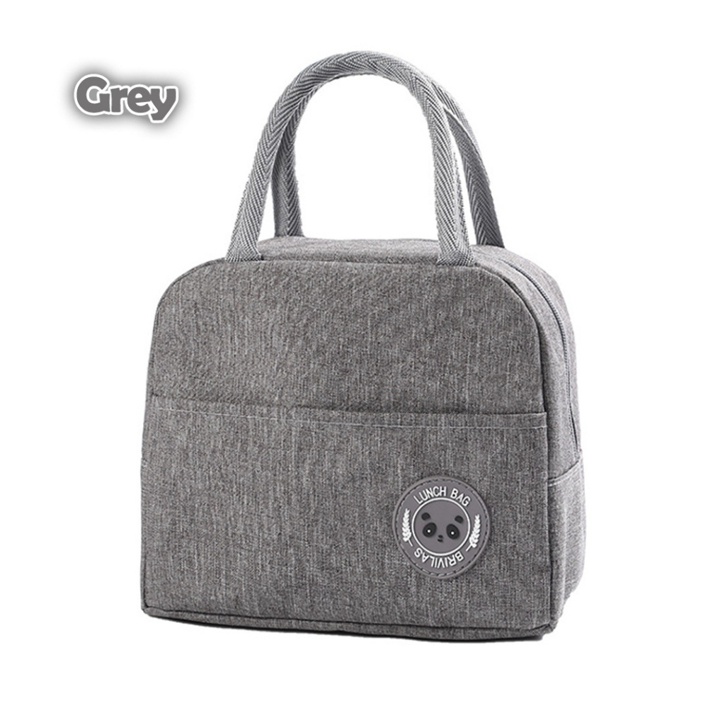 Cartoon Lunch Bag Portable Cooler Bag / Food Container Bag / Storage Bag for Kids & Students - Grey - Image 1