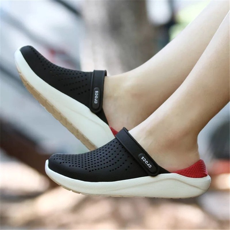 Casual Men's Women's Sandals Outdoor Beach flat slippers - Red - Image 6