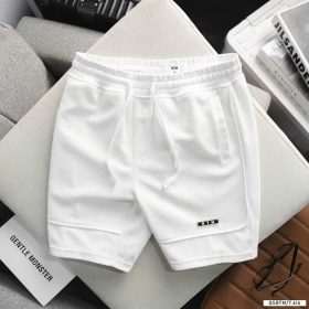 Men's soft stretch honeycomb Cotton fabric Short Pant - White