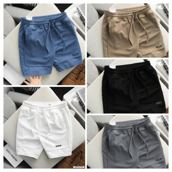 Men's soft stretch honeycomb Cotton fabric Short Pant - Brown