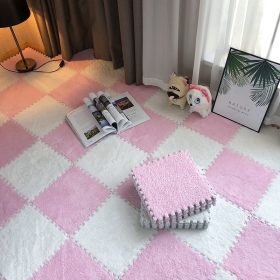 30cm Spliced Velvet Mat Suede Carpet Puzzle Foam Full House Floor Mats Crawling Mat - White - Image 7