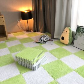 30cm Spliced Velvet Mat Suede Carpet Puzzle Foam Full House Floor Mats Crawling Mat - White - Image 5