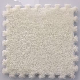 30cm Spliced Velvet Mat Suede Carpet Puzzle Foam Full House Floor Mats Crawling Mat - White