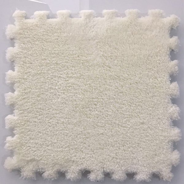 30cm Spliced Velvet Mat Suede Carpet Puzzle Foam Full House Floor Mats Crawling Mat - White
