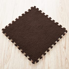 30cm Spliced Velvet Mat Suede Carpet Puzzle Foam Full House Floor Mats Crawling Mat - Black