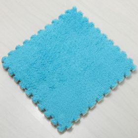 30cm Spliced Velvet Mat Suede Carpet Puzzle Foam Full House Floor Mats Crawling Mat - Blue