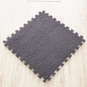 30cm Spliced Velvet Mat Suede Carpet Puzzle Foam Full House Floor Mats Crawling Mat - Grey