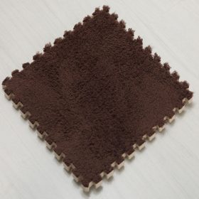30cm Spliced Velvet Mat Suede Carpet Puzzle Foam Full House Floor Mats Crawling Mat - Brown