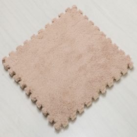 30cm Spliced Velvet Mat Suede Carpet Puzzle Foam Full House Floor Mats Crawling Mat - Camel