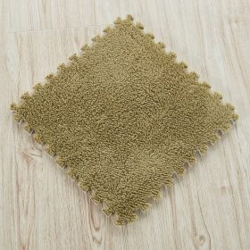 30cm Spliced Velvet Mat Suede Carpet Puzzle Foam Full House Floor Mats Crawling Mat - Dark Green