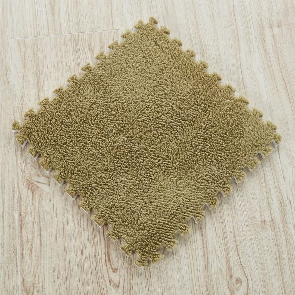 30cm Spliced Velvet Mat Suede Carpet Puzzle Foam Full House Floor Mats Crawling Mat - Dark Green