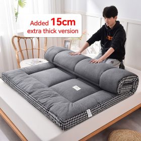 Mattress Topper Thicker Mattress Tatami Single/Queen/King Foldable (15mm thickness) - Grey - Image 3