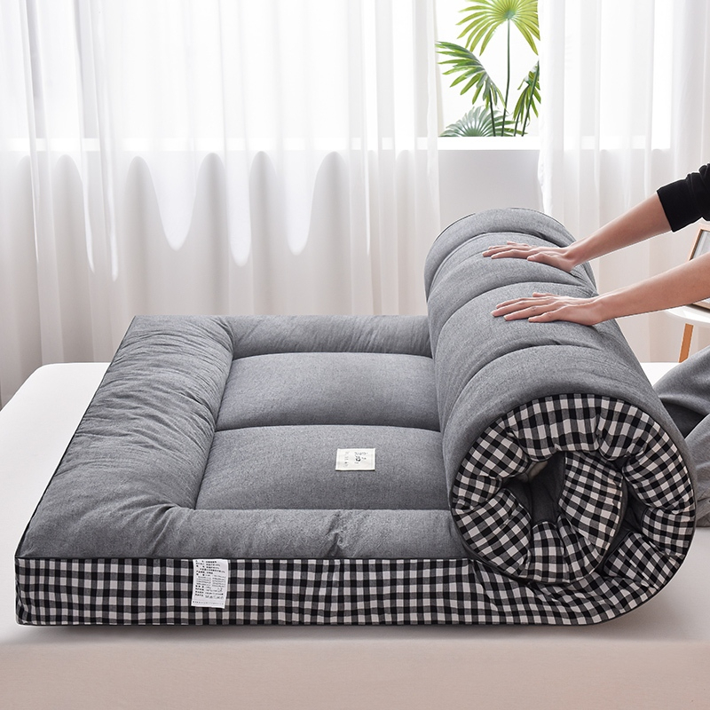 Mattress Topper Thicker Mattress Tatami Single/Queen/King Foldable (10mm thickness) - Grey