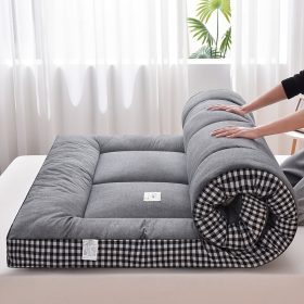 Mattress Topper Thicker Mattress Tatami Single/Queen/King Foldable (15mm thickness) - Grey - Image 2