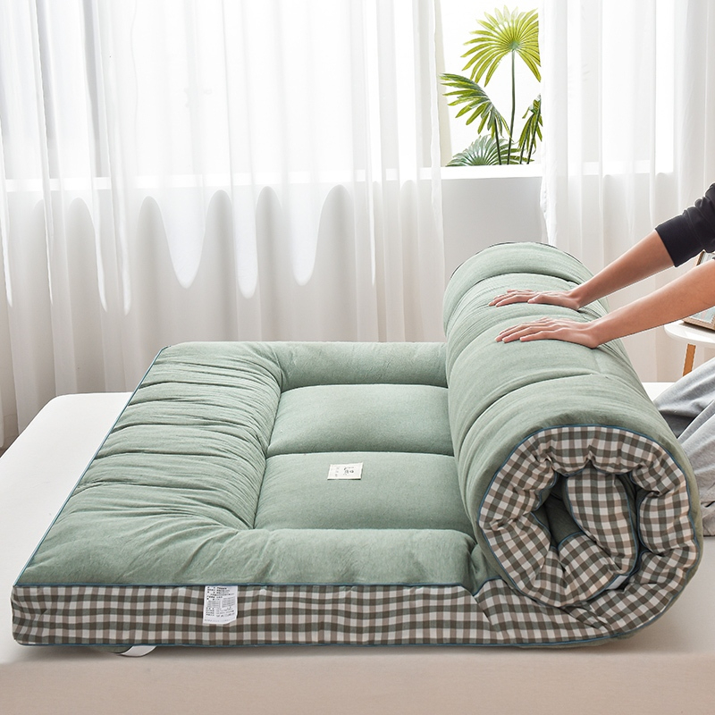 Mattress Topper Thicker Mattress Tatami Single/Queen/King Foldable (10mm thickness) - Green