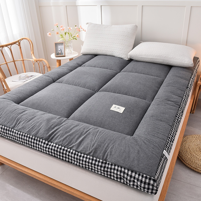 Mattress Topper Thicker Mattress Tatami Single/Queen/King Foldable (10mm thickness) - Grey