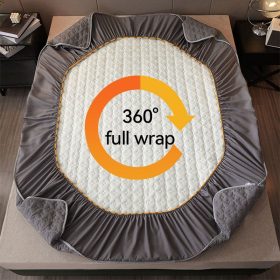 Waterproof Mattress Protector Cover Fitted Bedsheet Set Queen/King /Single/Super Single - White - Image 4