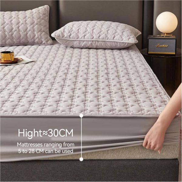 Waterproof Mattress Protector Cover Fitted Bedsheet Set Queen/King /Single/Super Single - White