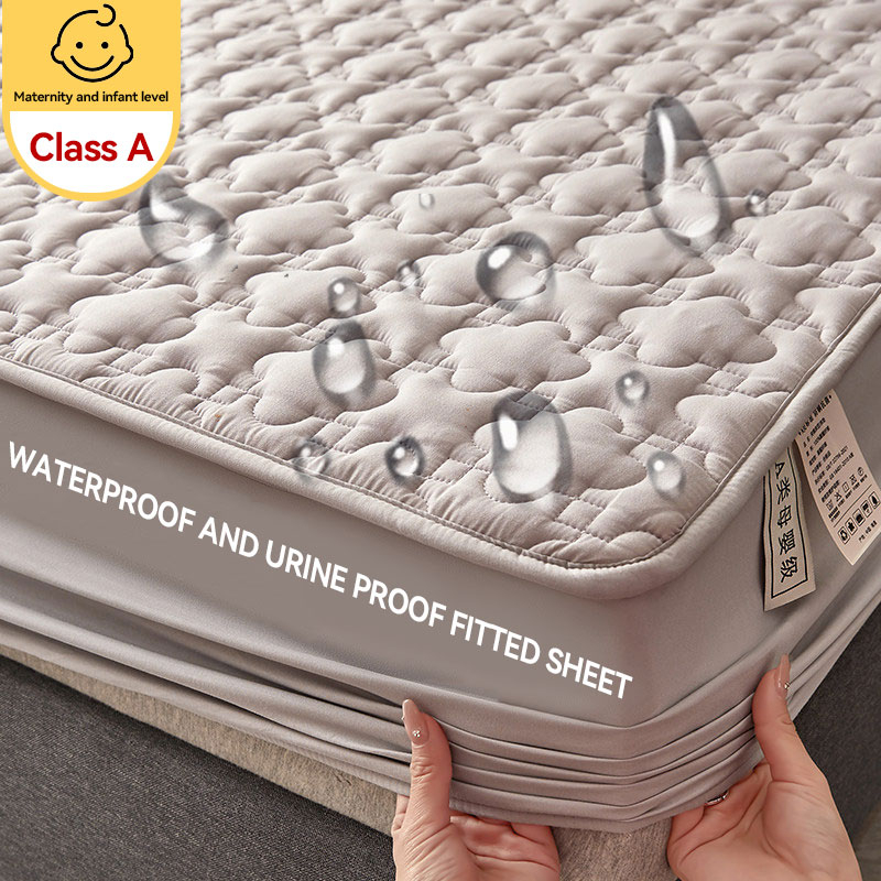 Waterproof Mattress Protector Cover Fitted Bedsheet Set Queen/King /Single/Super Single - White - Image 6