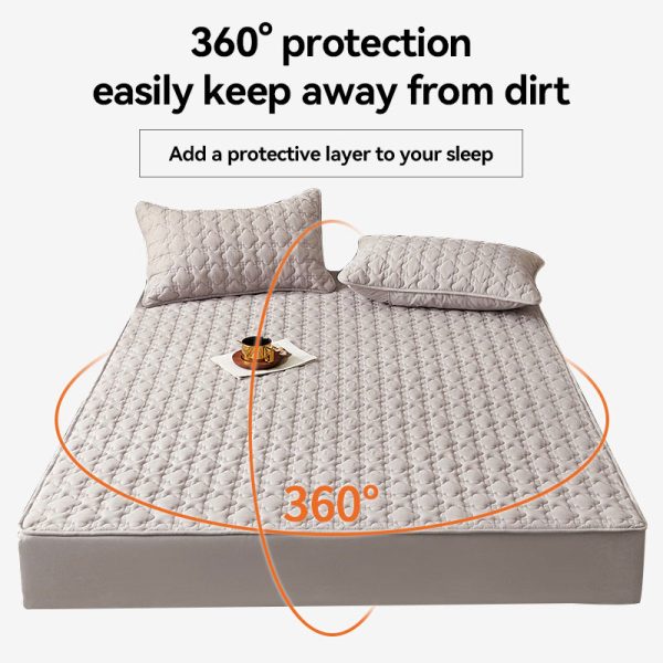 Waterproof Mattress Protector Cover Fitted Bedsheet Set Queen/King /Single/Super Single - White