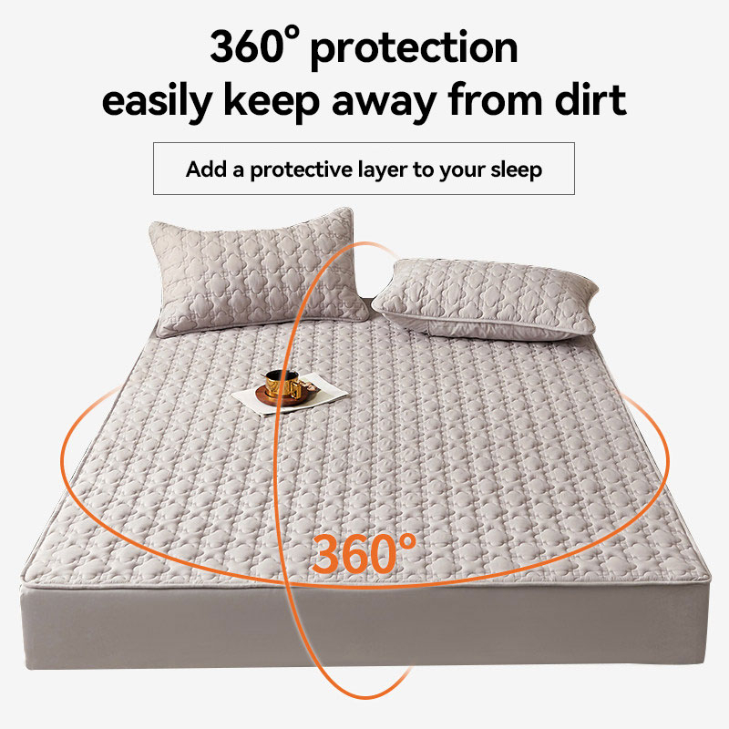 Waterproof Mattress Protector Cover Fitted Bedsheet Set Queen/King /Single/Super Single - White - Image 8