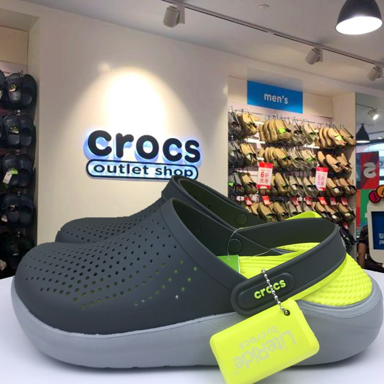 Crocs Men's outdoor sandals couple's clogs soft-soled waterproof beach shoes - Green
