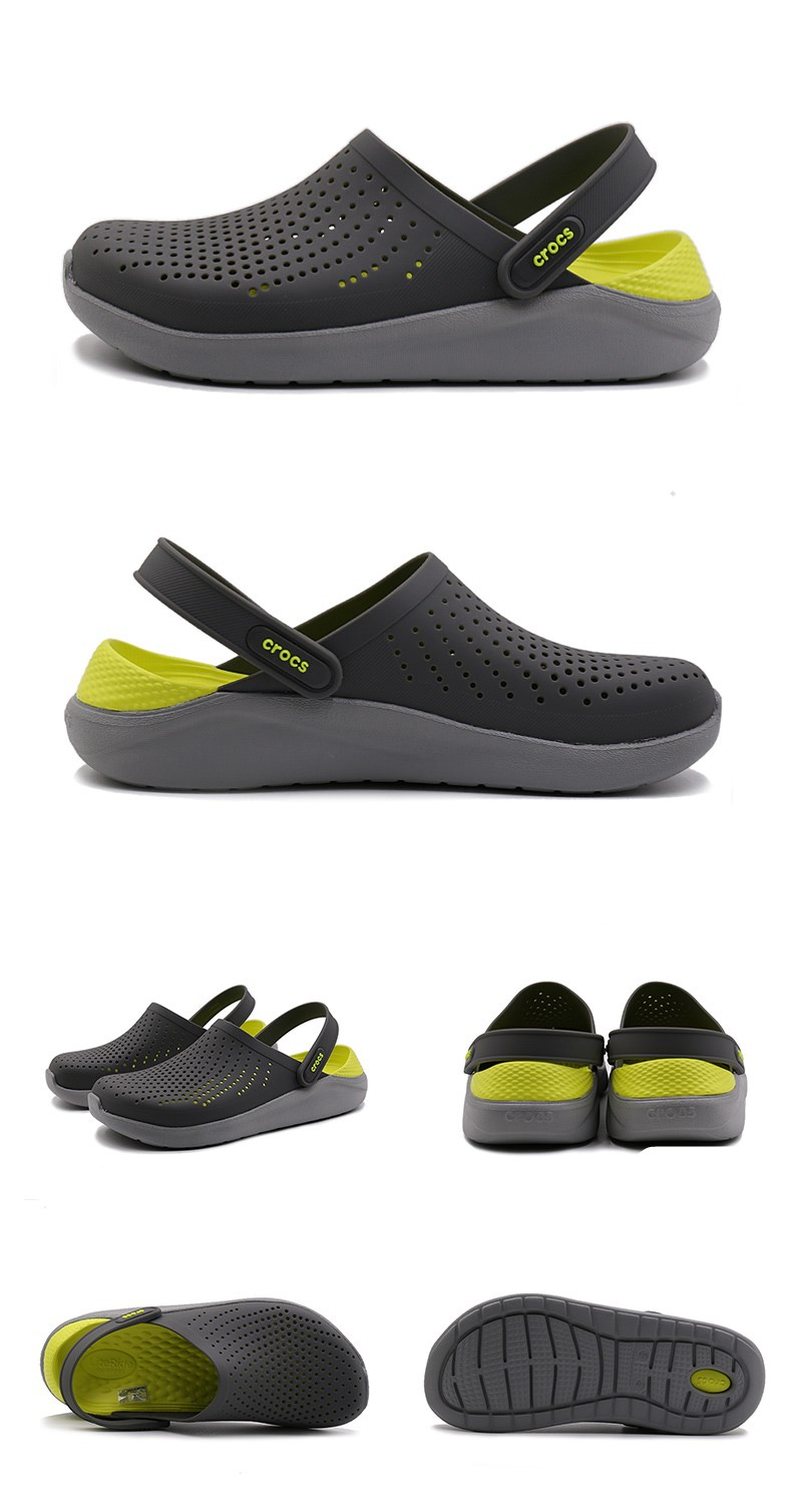 Crocs Men's outdoor sandals couple's clogs soft-soled waterproof beach shoes - Red - Image 4