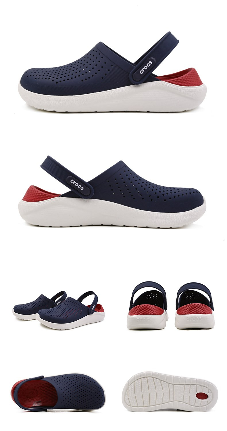 Crocs Men's outdoor sandals couple's clogs soft-soled waterproof beach shoes - Red - Image 2
